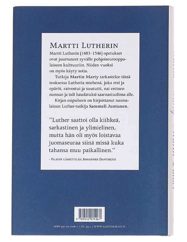 Martti Luther - Martin Marty - Elämäkerrat ja muistelmat - 10105589510 - 1