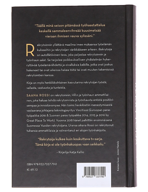 Rekrytoija - Saana Rossi - Elämäkerrat ja muistelmat - 10105589528 - 1