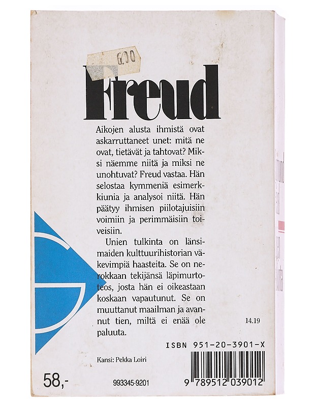 Unien tulkinta - Freud, Sigmund - Tietokirjat ja oppaat - 10105589592 - 1