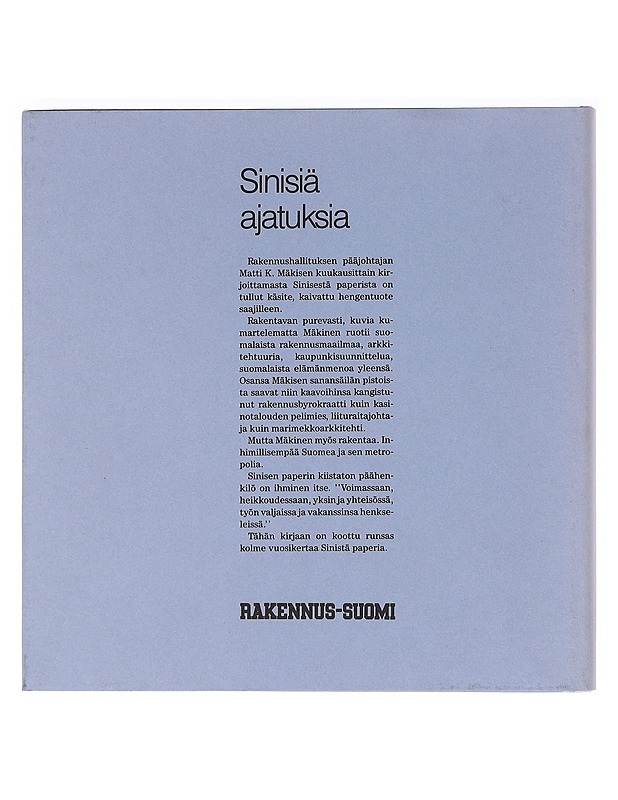 Sininen paperi 1985-1988 - Mäkinen, Matti K. - Tietokirjat ja oppaat - 10105589663 - 1