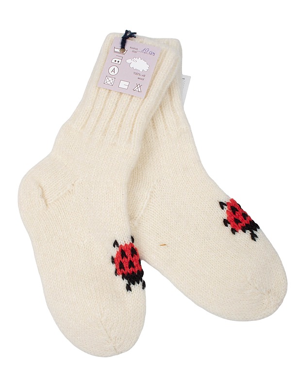 Luonnonvalkoiset Villasukat, 19cm - Asusteet - 10105589968 - 0