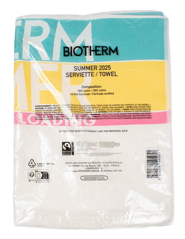 BIOTHERM Summer 2025 pyyhe, 70x140 cm - Pyyhkeet - 10105590080 - 0