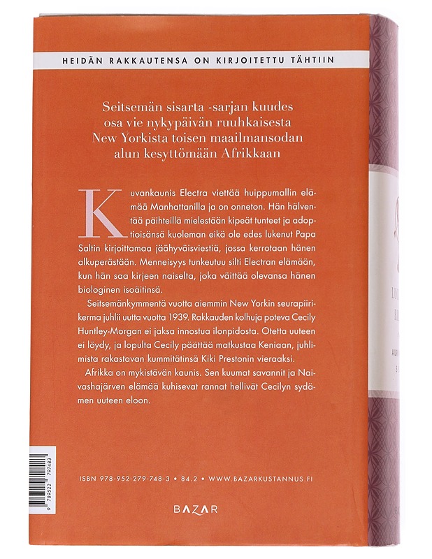 Auringon sisar / Electran tarina - Riley, Lucinda - Romaanit ja novellit - 10105590163 - 1