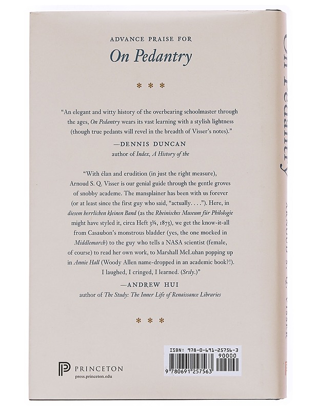 On pedantry : a cultural history of the know-it-all - Arnoud S. Q. Visser - Historiakirjat - 10105590203 - 1
