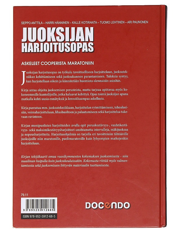 Juoksijan harjoitusopas : askeleet Cooperista maratoniin - Anttila, Seppo - Tietokirjat ja oppaat - 10105590206 - 1
