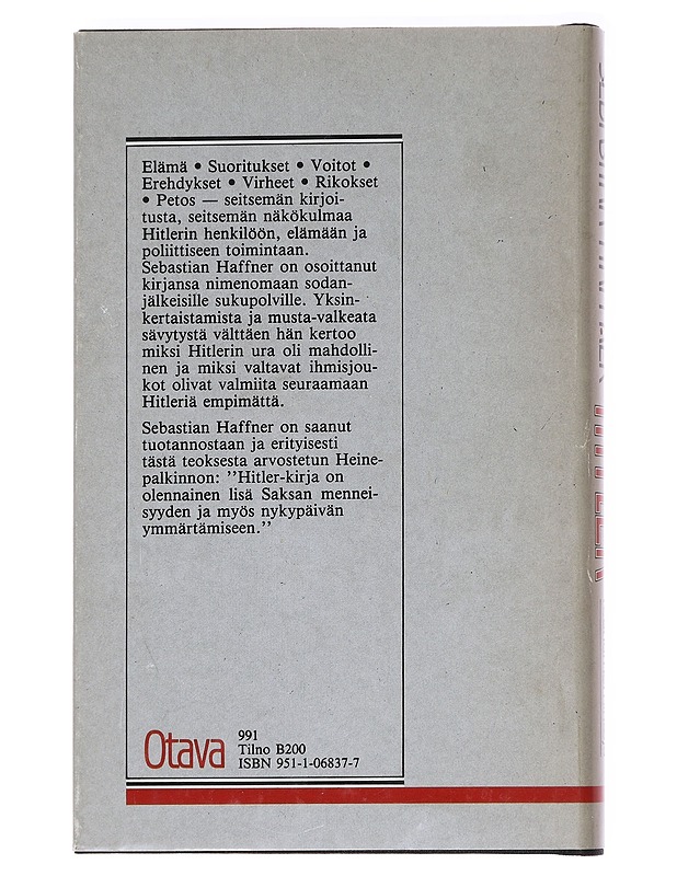 Hitler : reunamerkintöjä -  Haffner, Sebastian - Historiakirjat - 10105590217 - 1