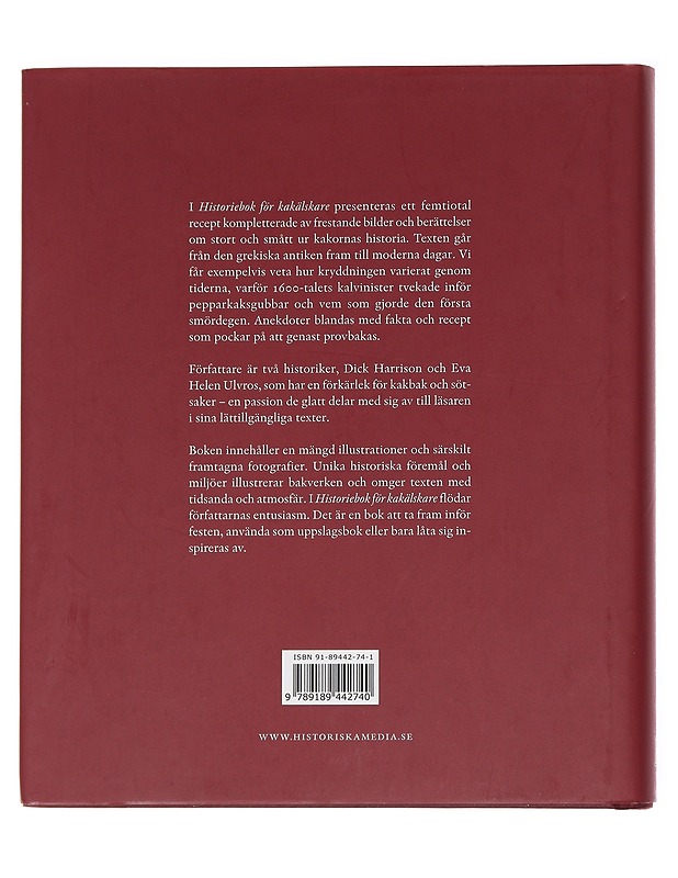 Historiebok för kakälskare - Harrison, Dick - Ruokakirjat - 10105590216 - 1