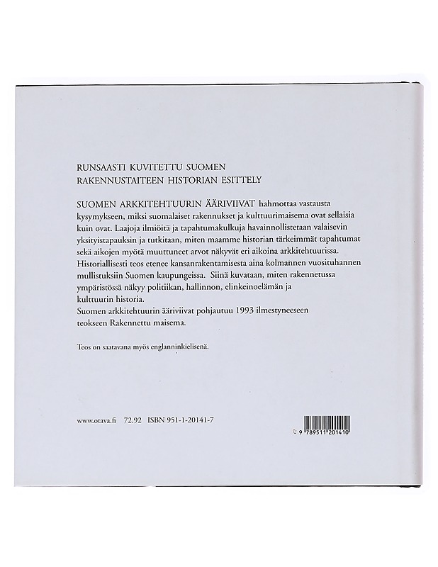 Suomen arkkitehtuurin ääriviivat - Riitta Nikula - Historiakirjat - 10105590240 - 1
