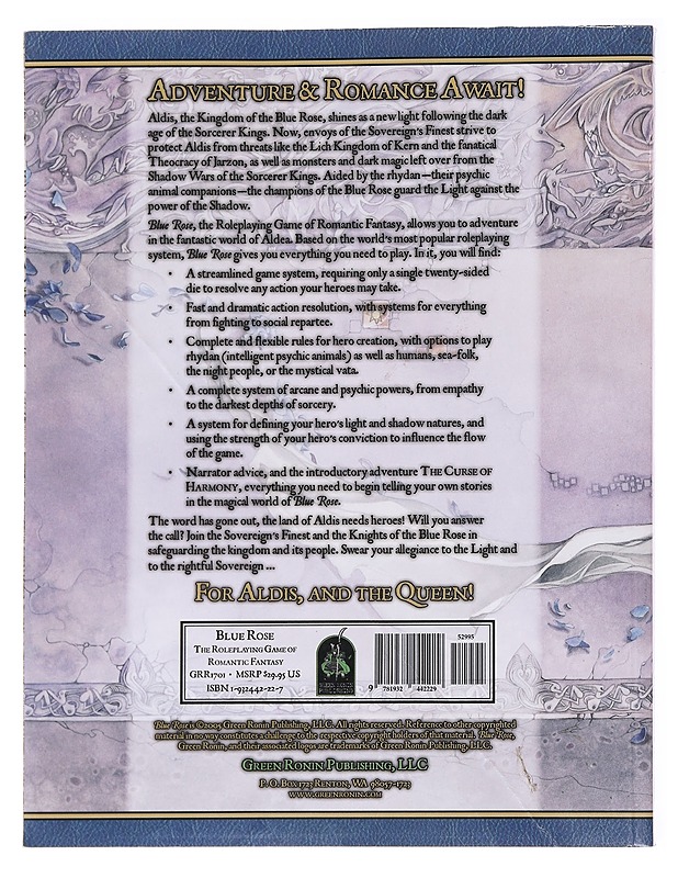 Blue Rose The Roleplaying Game of Romantic Fantasy - Harrastekirjat - 10105590279 - 1