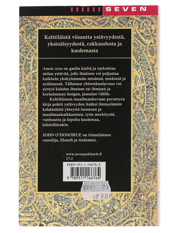 Anam cara / kelttiläistä viisautta - O'Donohue, John - Tietokirjat ja oppaat - 10105590294 - 1