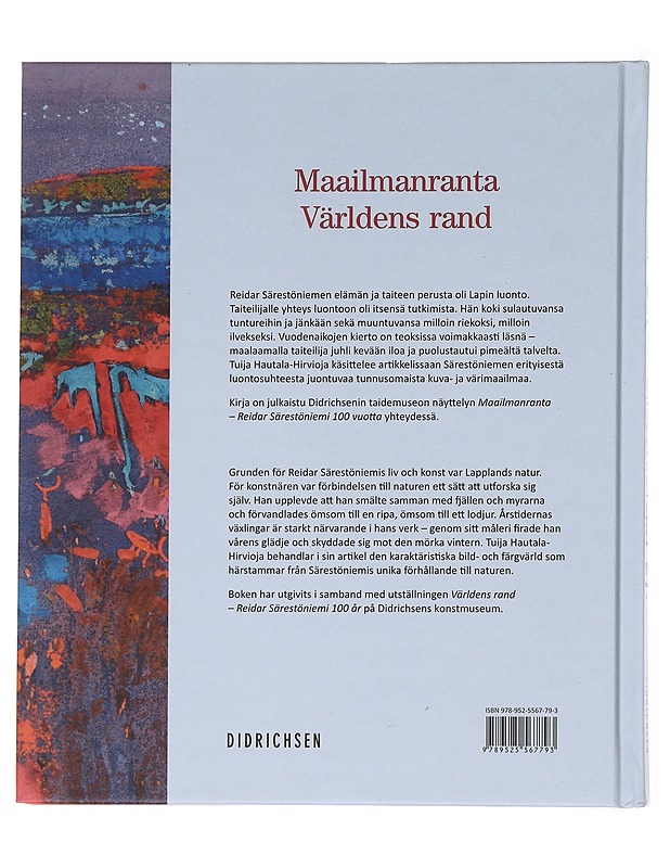 Maailmanranta : Reidar Särestöniemi 100 vuotta - Särestöniemi, Reidar - Elämäkerrat ja muistelmat - 10105590326 - 1