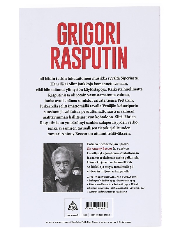 Rasputin ja Romanovien tuho - Beevor, Antony - Elämäkerrat ja muistelmat - 10105590335 - 1