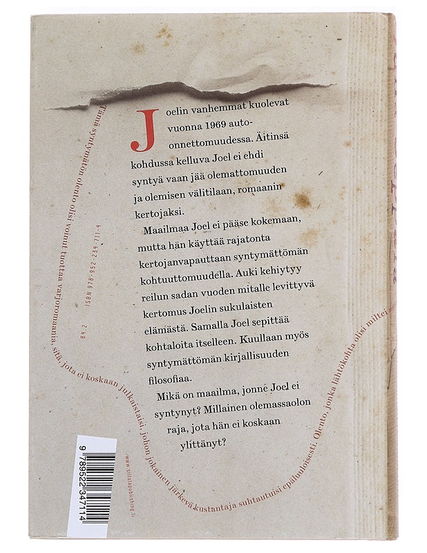 Syntymättömän testamentti - Seppälä, Juha  - Romaanit ja novellit - 10105590340 - 1