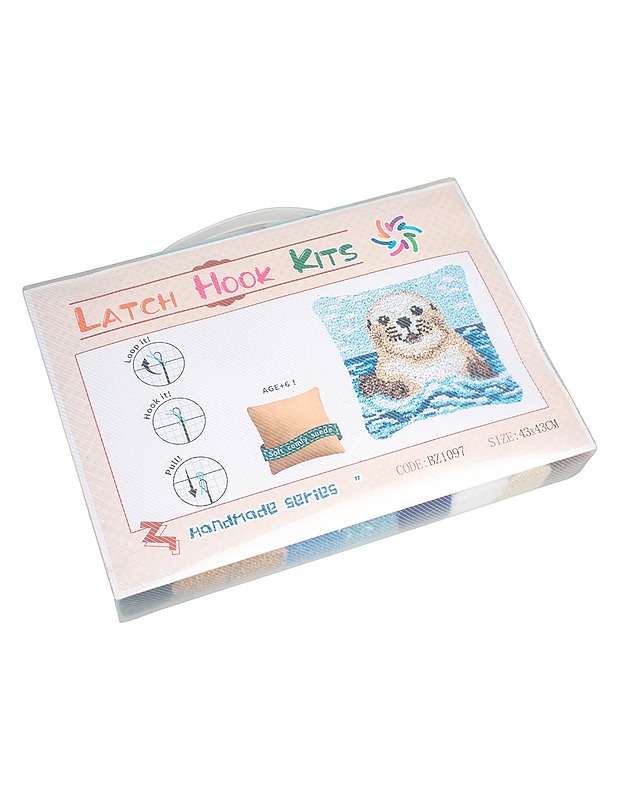 LATCH HOOK KITS koristetyyny tarvikepaketti, 43x43cm - Ompelu - 10105590635 - 0