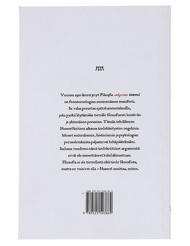 Filosofia ankarana tieteenä - Husserl, Edmund - Tietokirjat ja oppaat - 10105590763 - 1