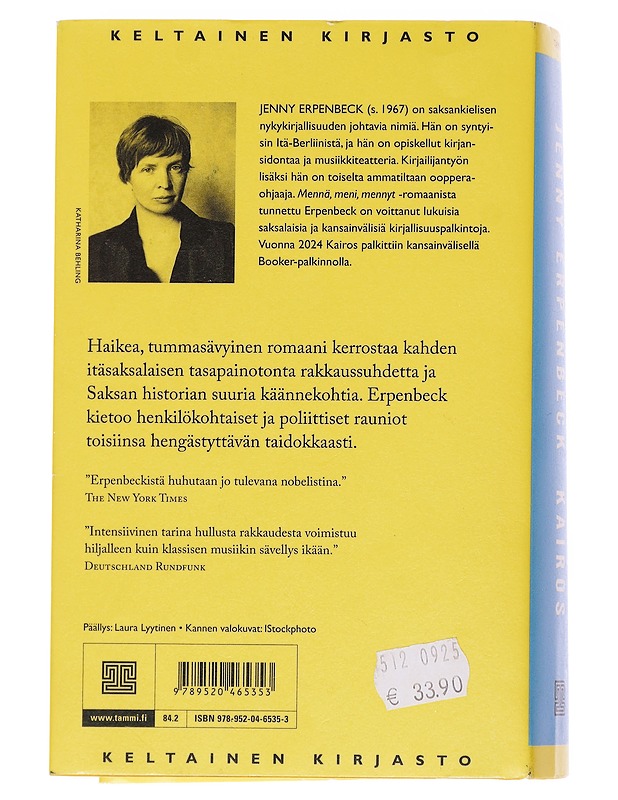 Kairos - Erpenbeck, Jenny - Romaanit ja novellit - 10105590773 - 1