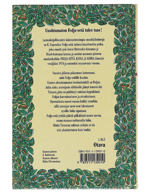 Fedja-setä ja täti Tamara - Uspenski, Eduard - Lastenkirjat - 10105590848 - 1