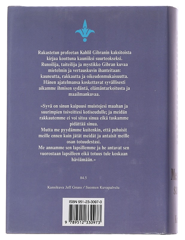 Mestarin sanoja - Gibran, Kahlil - Hyvinvointikirjat - 10105590865 - 1