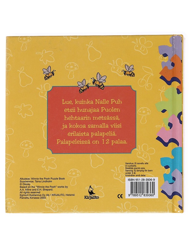 Nalle Puh : palapelikirja - Lindholm, Taina - Lastenkirjat - 10105590889 - 1
