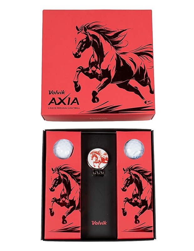 Volvik Axia Premium golfgpallo -lahjasetti 2026, 4 kpl + pallomerkki - Golf - 10105591001 - 0