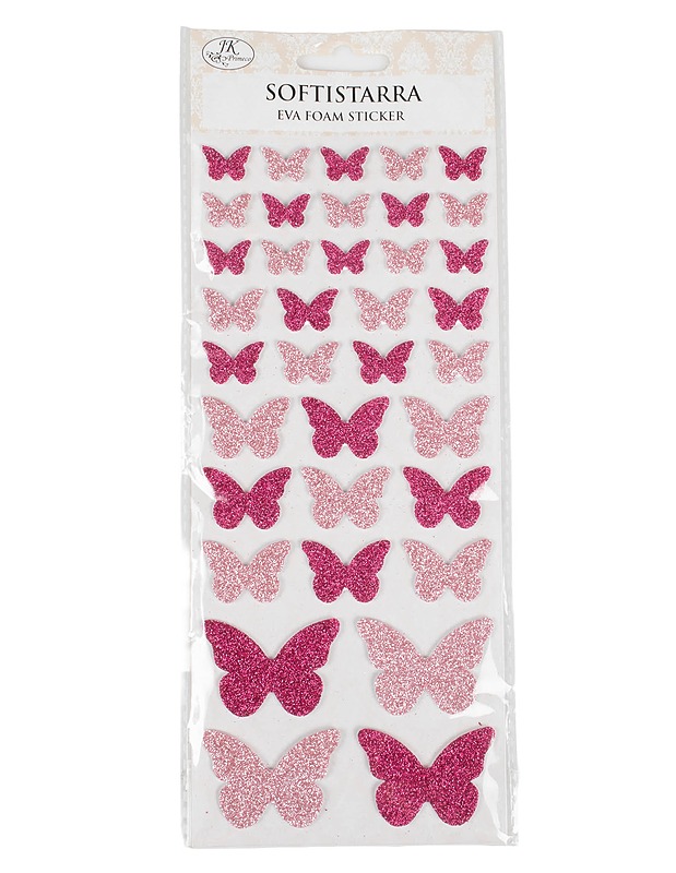 J.K. PRIMECO softistarra Perhonen pinkki glitter - Askartelu - 10105591008 - 0