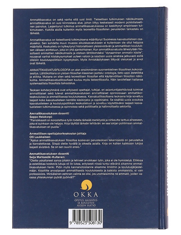 Ammattikasvatusfilosofia - Tuominen, Markku - Tietokirjat ja oppaat - 10105591050 - 1