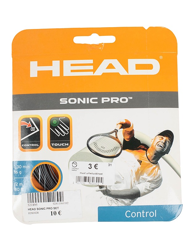 HEAD SONIC PRO -tennismailan jännesetti, 12 metriä - Muut urheiluvälineet ja vapaa-aika - 10105591302 - 0