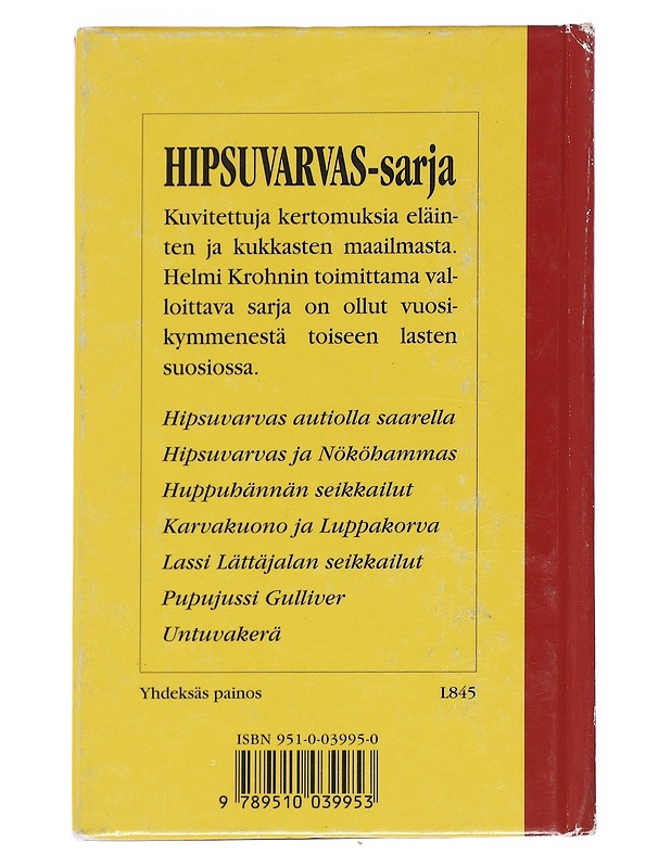 Hipsuvarvas autiolla saarella : kuvitettu tarina Hipsuvarpaan seikkailuista autiolla saarella, jossa hän eli kuin Robinson Crusoe - Krohn, Helmi - Lastenkirjat - 10105591343 - 1