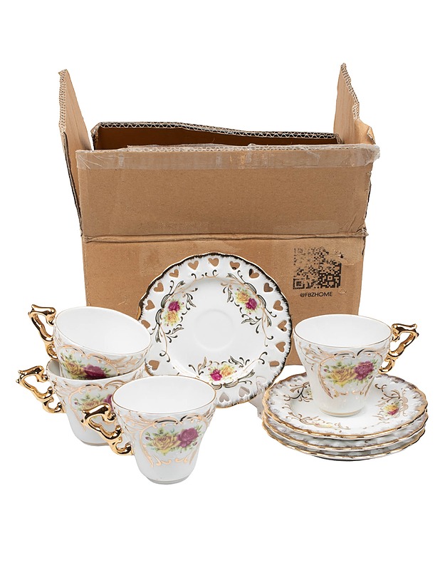 ROYAL WINDSOR FINE PORCELAIN teekuppisetti, 8 osaa - Lautaset ja kulhot - 10105591387 - 0