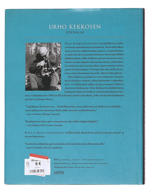 Urho Kekkosen pöydässä - Lehmusoksa, Risto  - Ruokakirjat - 10105591390 - 1