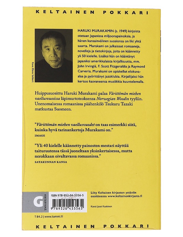 Värittömän miehen vaellusvuodet - Murakami, Haruki - Romaanit ja novellit - 10105591506 - 1