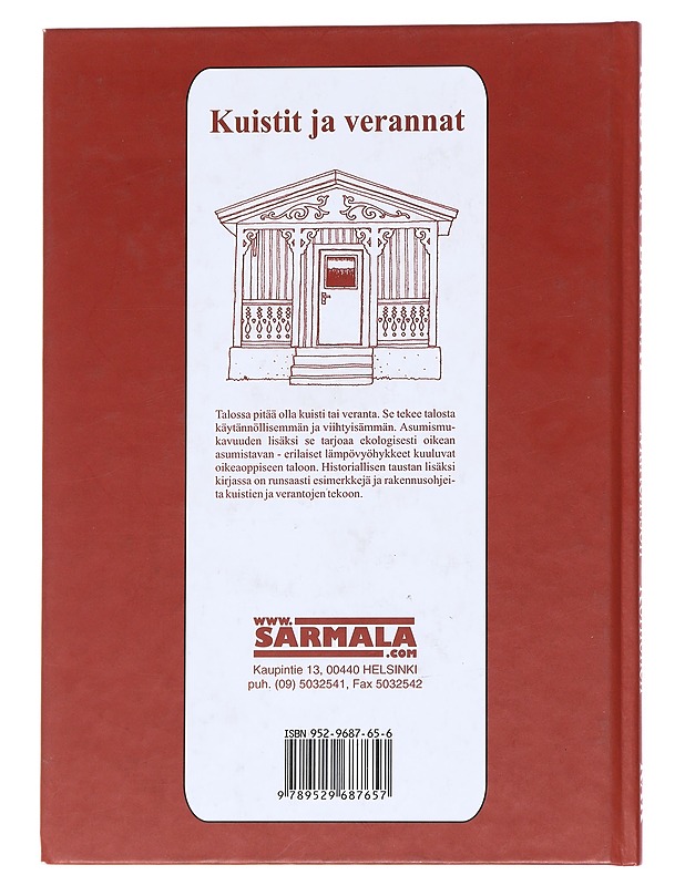 Kuistit ja verannat - Mårtenson, Hans - Tietokirjat ja oppaat - 10105591650 - 1