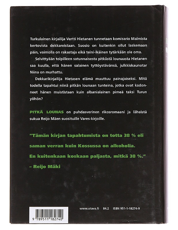 Pitkä lounas / rikosromaani - Reijo Mäki - Jännitys ja dekkarit - 10105591681 - 1