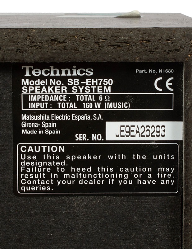 TECHNICS SB-EH750 Super Woofer -kaiutinpari - Audio - 10105591734 - 3