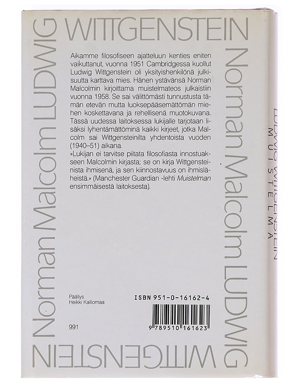 Ludwig Wittgenstein : muistelma - Norman Malcolm - Elämäkerrat ja muistelmat - 10105591877 - 1