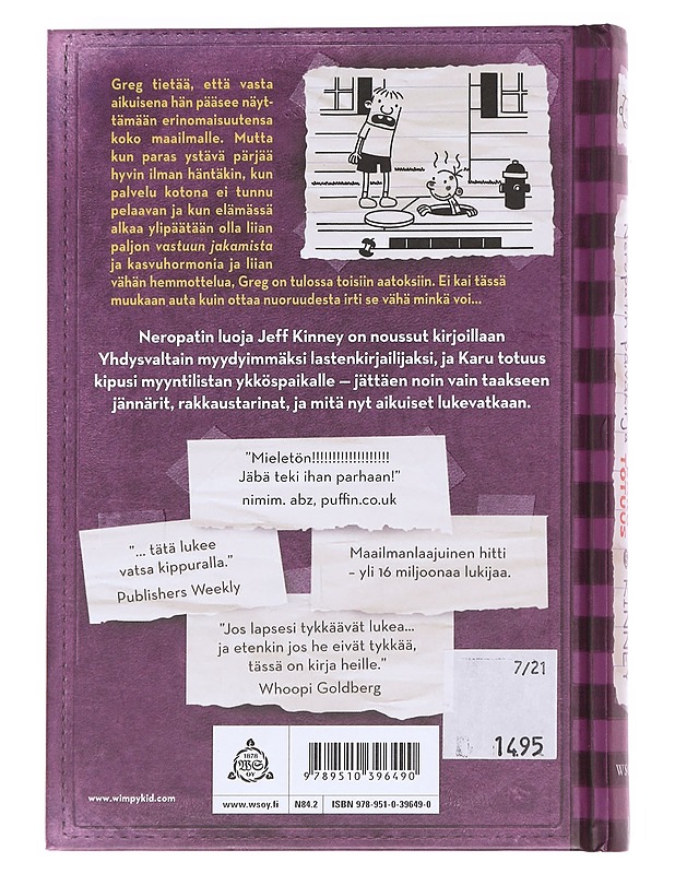 Neropatin päiväkirja / 5 Karu totuus : Greg Heffleyn julkaisu - Kinney, Jeff - Lastenkirjat - 10105591884 - 1