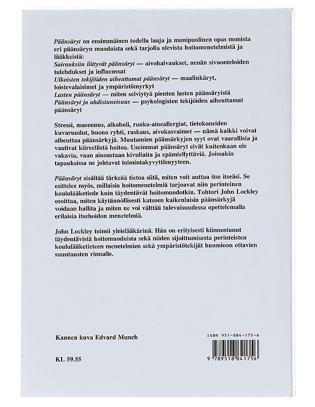 Päänsäryt - Lockley, John - Tietokirjat ja oppaat - 10105591896 - 1