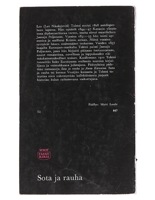 Sota ja rauha 1-4 - Tolstoi, Leo - Romaanit ja novellit - 10105591952 - 1