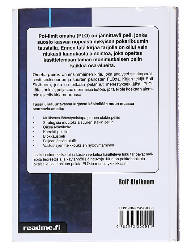 Omaha-pokeri - Slotboom, Rolf - Tietokirjat ja oppaat - 10105591954 - 1