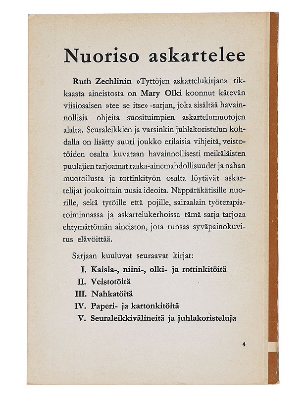 Nahkatöitä - Ruth Zechlin & Mary Olki - Tietokirjat ja oppaat - 10105591985 - 1