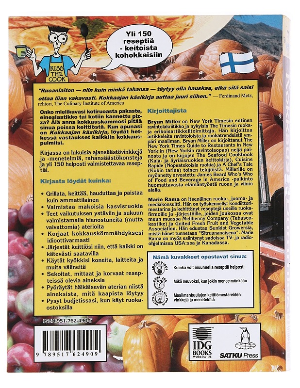 Kokkaus for dummies : kokkaajan käsikirja - Miller, Bryan - Kirja lahjaksi - 10105592050 - 1