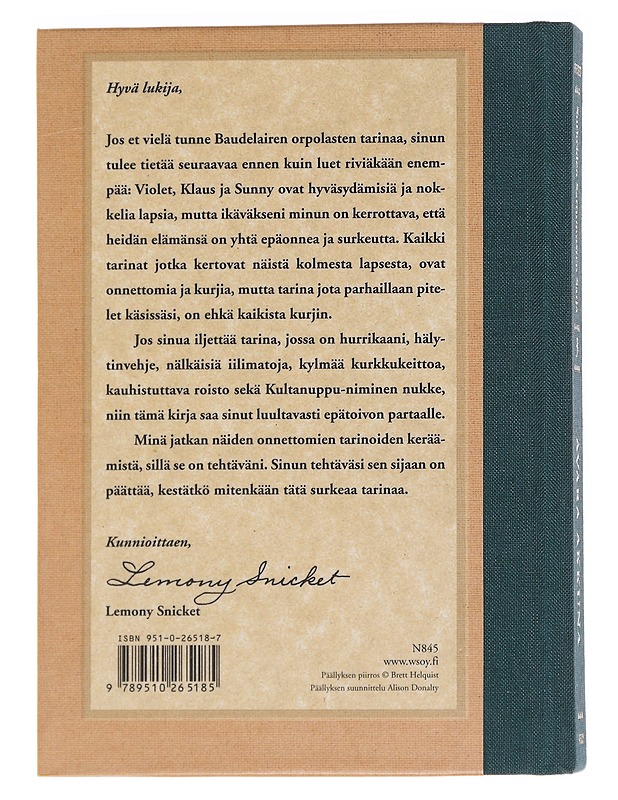 Avara akkuna - Snicket, Lemony - Nuorten kirjat - 10105592192 - 1