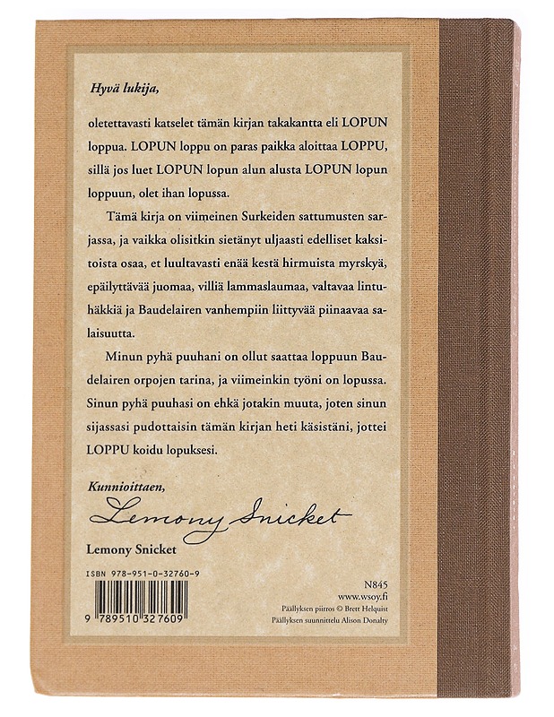 Loppu - Snicket, Lemony - Nuorten kirjat - 10105592253 - 1
