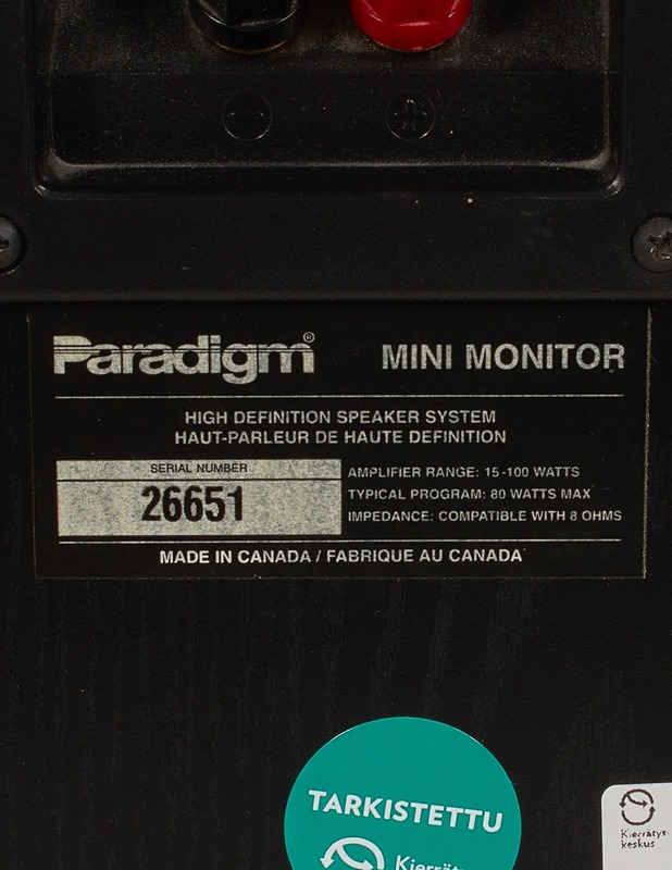 PARADIGM Mini Monitor kaiutinpari - Audio - 10105592322 - 3