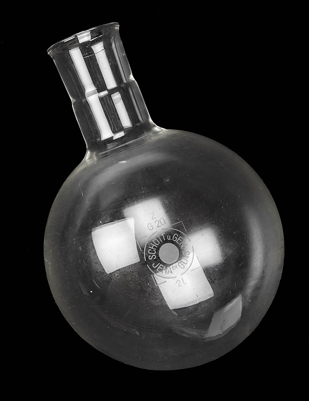 SCHOTT U GEN Jena Er Glass laboratoriopullo, 15x18cm, vintage - Sisustus - 10105592389 - 1