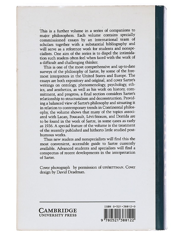 The Cambridge companion to Sartre - Howells, Christina - Tietokirjat - 10105592412 - 1