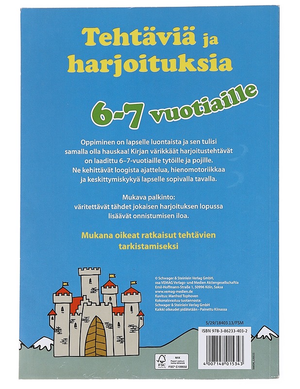 Tehtäviä ja harjoituksia 6 -7 vuotiaille, laske lue kirjoita - Manfred Tophoven - Lastenkirjat - 10105592434 - 1