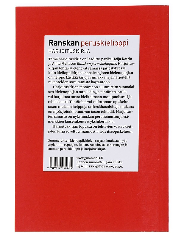Ranskan peruskielioppi. Harjoituskirja - Moilanen, Anita - Tietokirjat ja oppaat - 10105592624 - 1