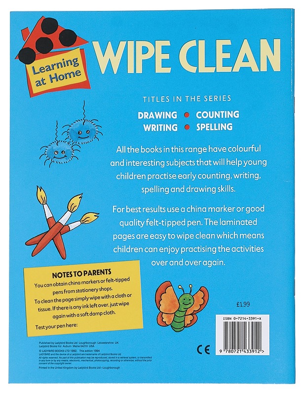Learning at Home: Wipe Clean Counting -puuhakirja - Lastenkirjat - 10105592645 - 1
