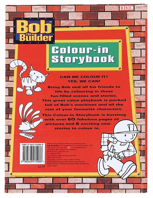 Bob the Builder: Colour-in Storybook -puuhakirja - Lastenkirjat - 10105592653 - 1